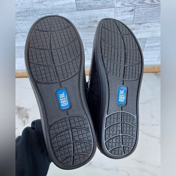 DREW Croc Leather Mary Jane Comfort Shoe Size 9W - Picture 9 of 10